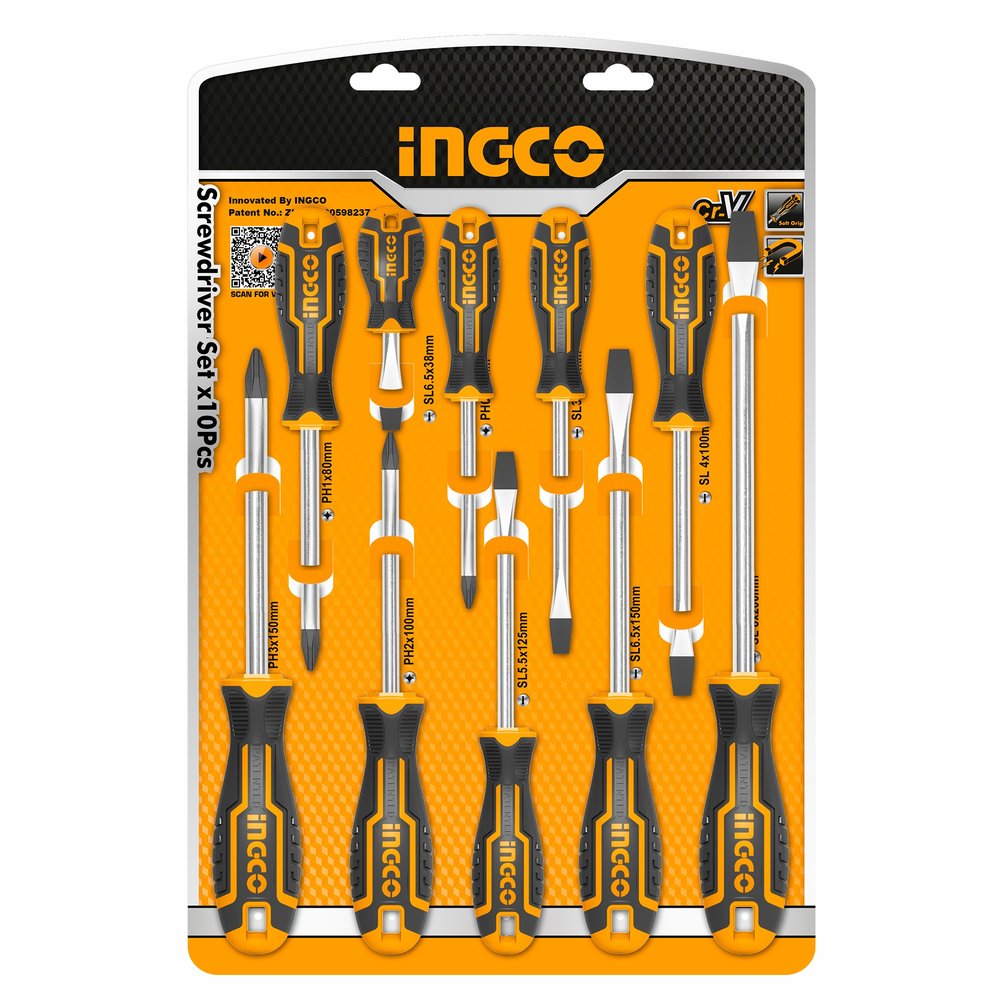 Набор отверток INGCO 10 шт INDUSTRIAL HKSD1028