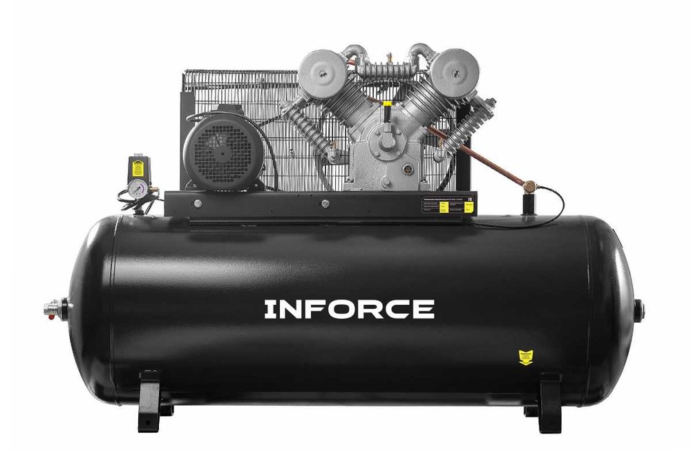 Ременной компрессор Inforce (500 л, 12 бар, 2 ступени, 1400 л/мин) IBCV-500L-3P2/1400
