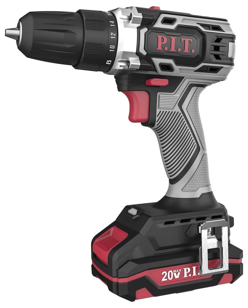 Аккумуляторная дрель P.I.T. SOLO 20 В, 30 Нм, патрон 10 мм, 2 ск., коробка PBM20H-10B