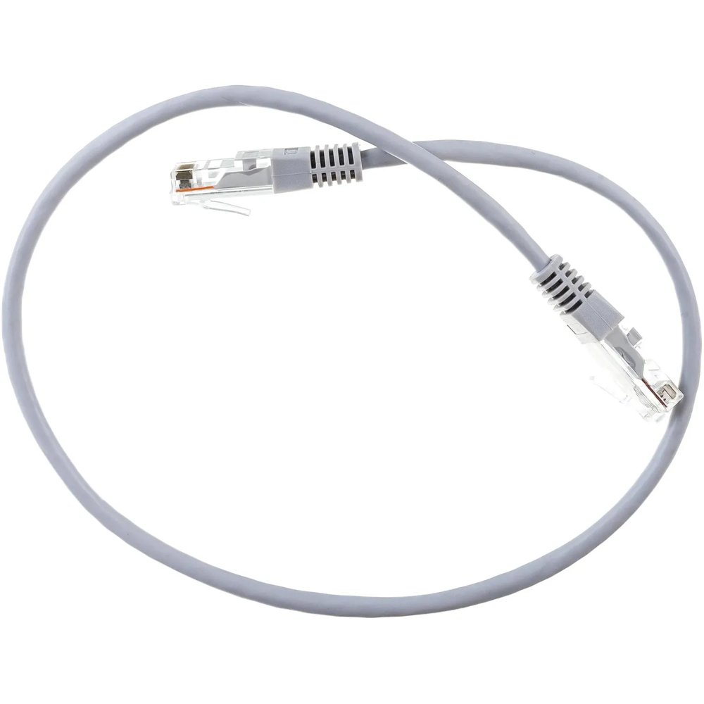 Патч-корд TWT TWT-45-45-0.5-GY UTP кат.5e, 0.5 м, серый