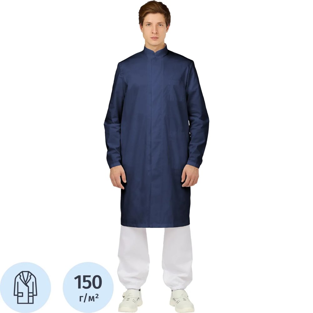 Халат муж у17 ХАССП син 112-116/170-176