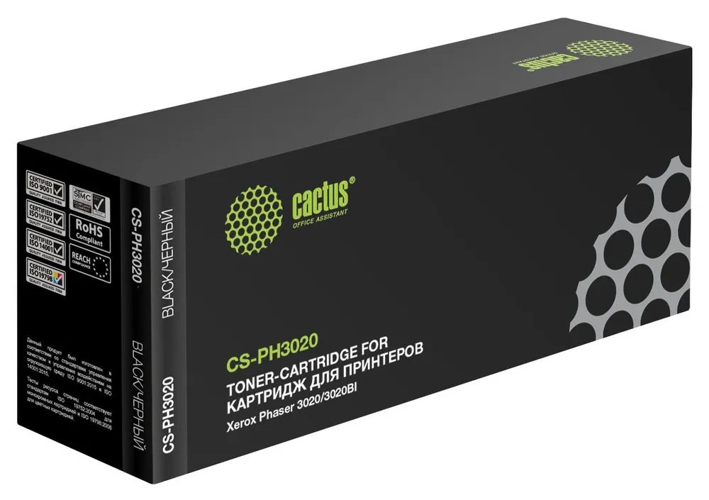 Лазерный картридж Cactus 106r03048 черный, набор 1500 страниц, для xerox phaser 3020/3020bi CS-PH3020X 1412841