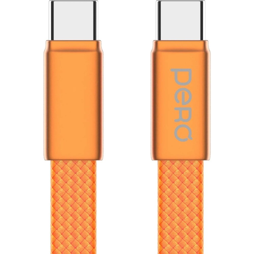 Кабель PERO DC18 ULTIMATE USB-С to USB-C, 60W, 3A, 1.5m, Orange