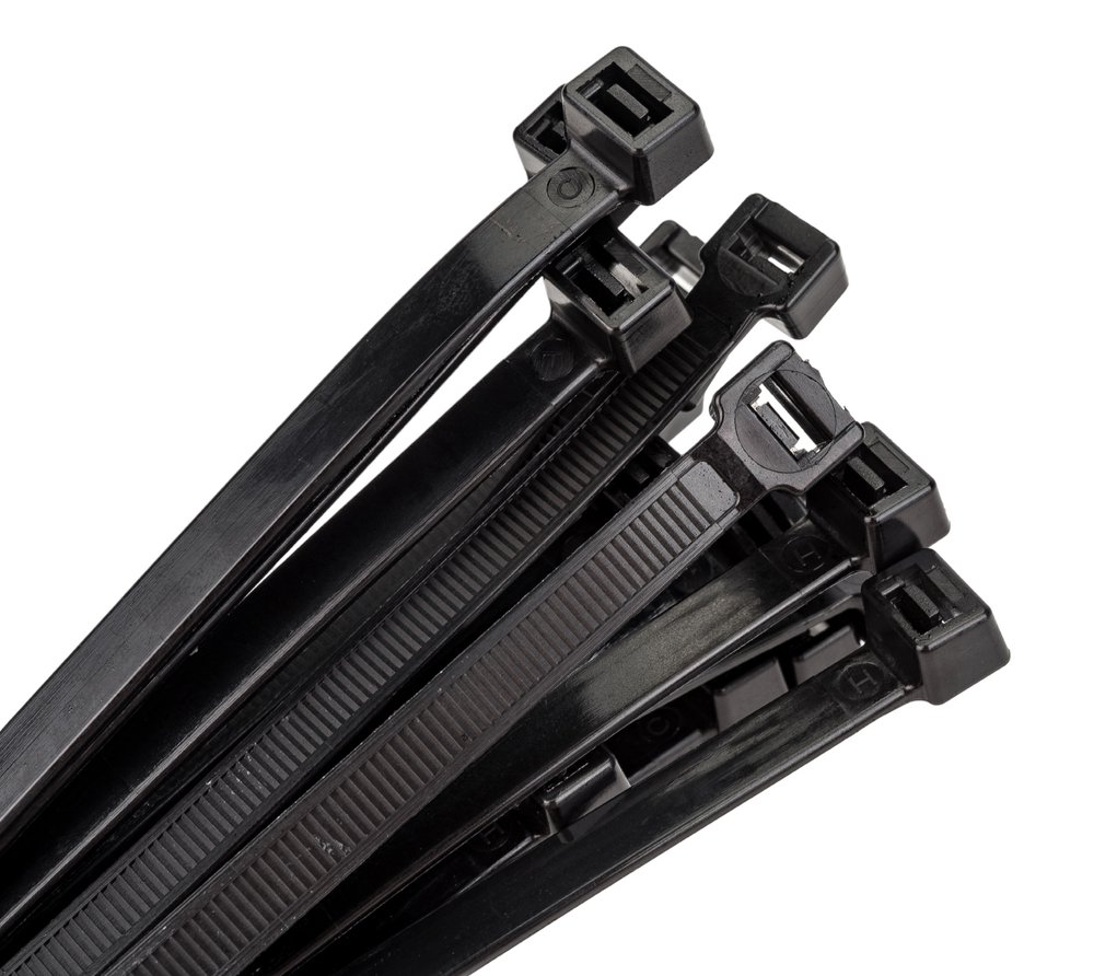 Нейлоновые стяжки FORTISFLEX КСС 9х1020 черный 100 штук 56667