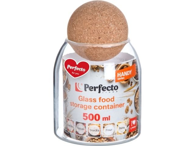 Стеклянная банка для сыпучих продуктов PERFECTO LINEA 500 мл, серия Handy 34-100500