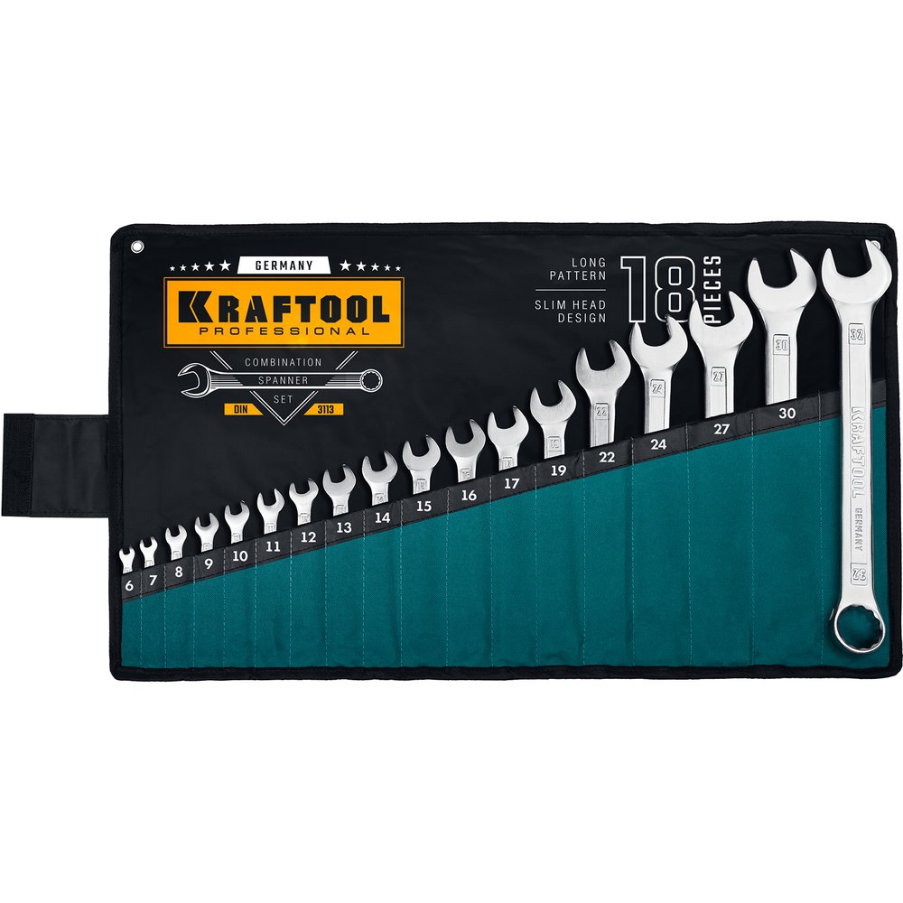 Набор комбинированных гаечных ключей Kraftool 18 шт 6 - 32 мм  27079-H18_z01