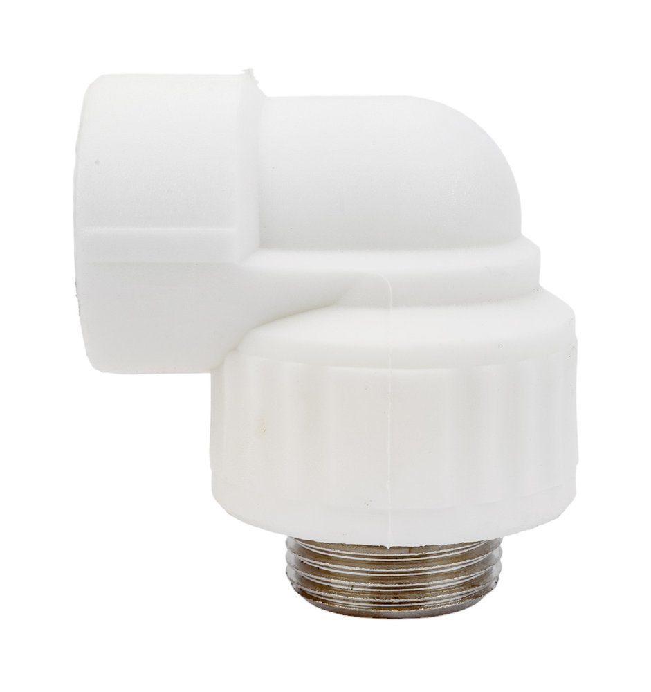 Комбинированный угольник VALFEX PP-R белый, 25х3/4 дюйма НР 10126025 127-0595