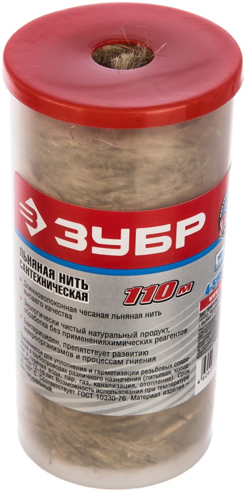 Льняная сантехническая нить Зубр 110 м 4-51992-110