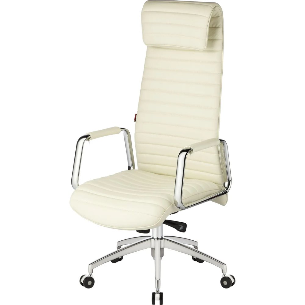 Кресло BN_Fc_Руководителя Echair-528 ML кожа белая, алюминий