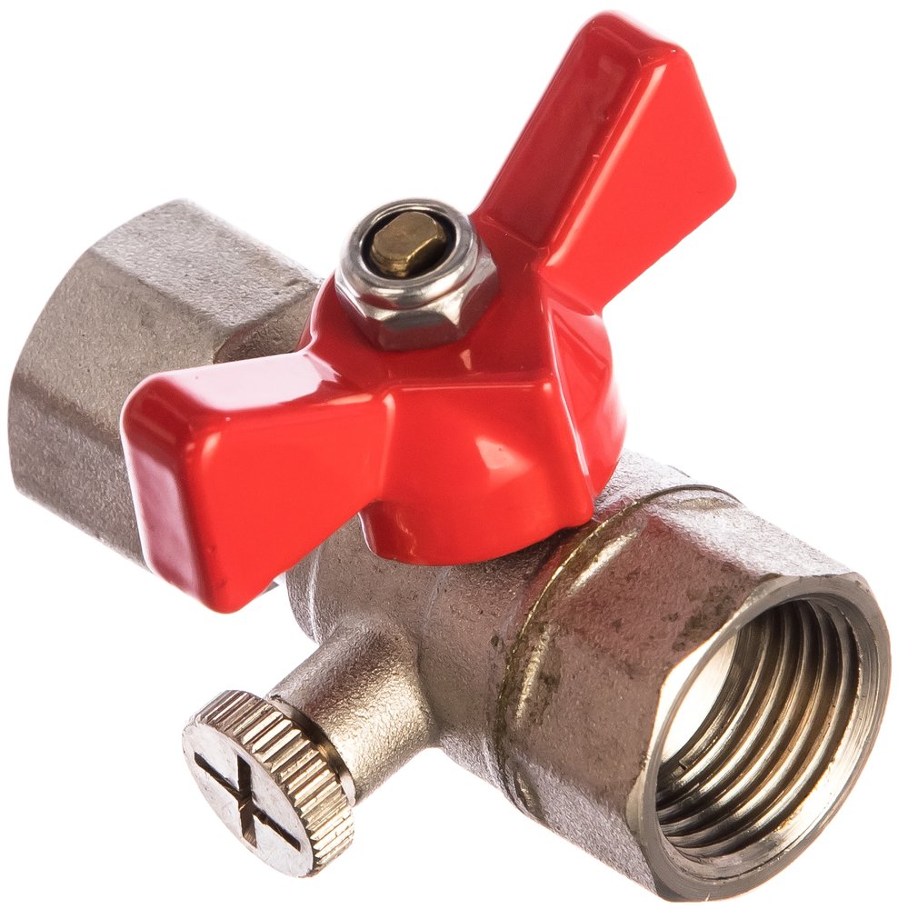 Шаровой кран для подключения манометра 1/2вн. -1/2вн. Valtec VT.807.N.0404