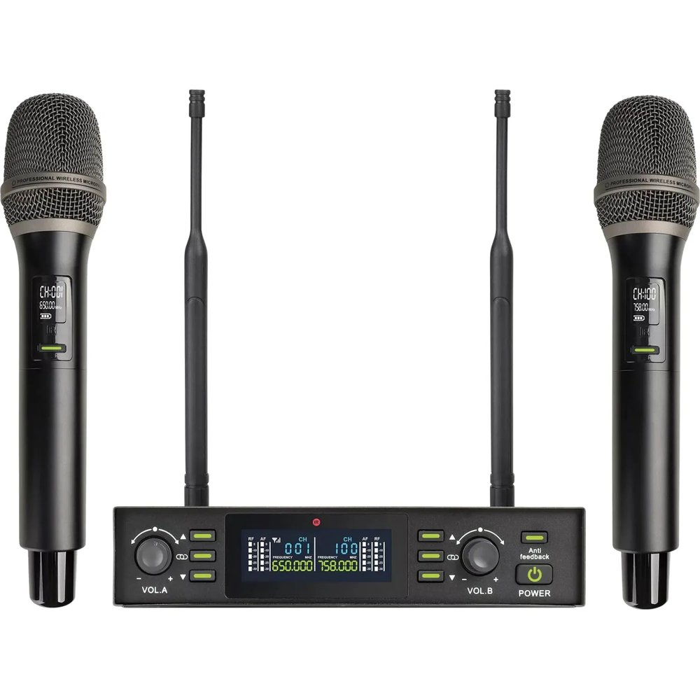 Радиосистема Axelvox DX800FK, 2-х канальная, 2 ручных мкф
