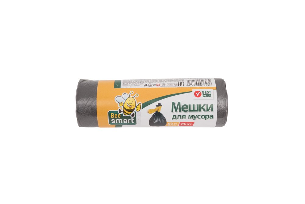 Мешки для мусора (20 шт, 60 л, ПНД) Paclan 42001623