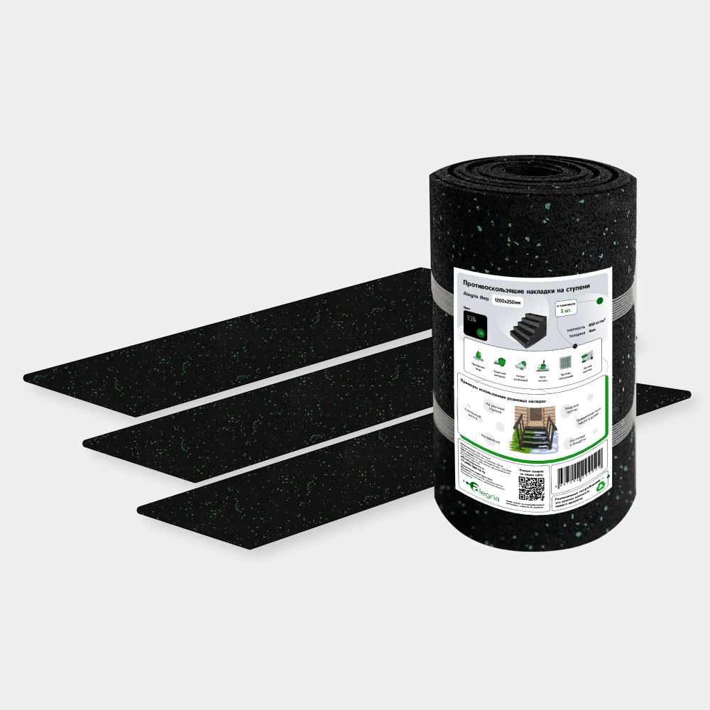 Противоскользящие накладки на ступени Alegria step 1200x250x4 мм 3 шт 12.25.4AS.Bg