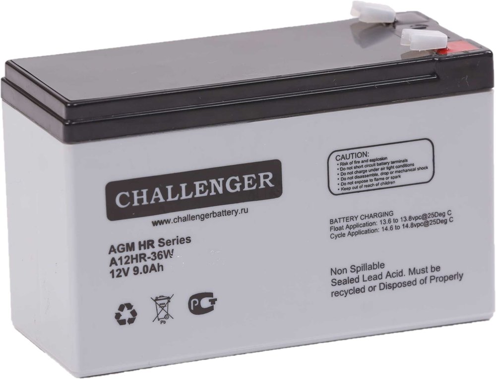 Батарея аккумуляторная 12В, 9Ач CHALLENGER A12HR-36W