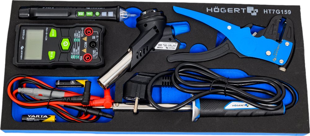 Инструменты для электриков HOEGERT TECHNIK 5 шт, ложемент eva HT7G159
