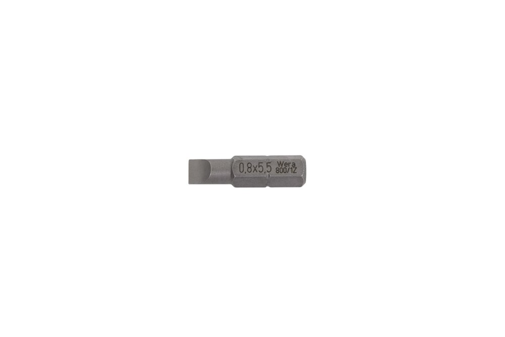 Бита шлицевая вязкая твердость 1/4', SL 0.8x5.5, 25 мм WERA WE-072057