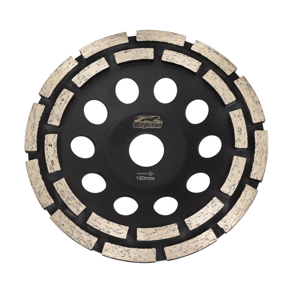 Чашка алмазная шлифовальная 150x22.2 мм, двурядная Gepard GP0808-150