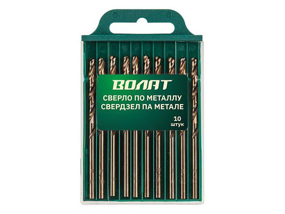 Сверло спиральное по металлу 2x24x49 мм, 10 шт ВОЛАТ 85020-049