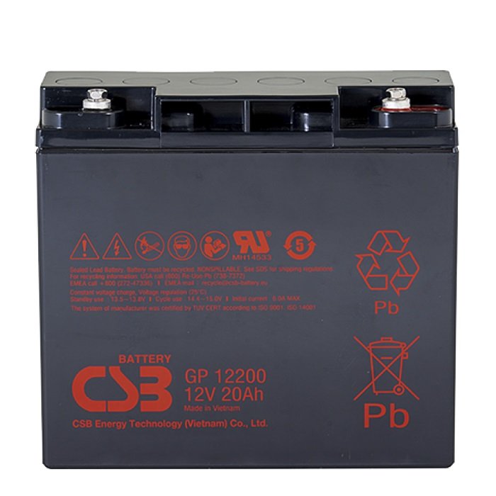 Аккумулятор для ИБП CSB GP12200 12В, 20 Ач УТ-00000090