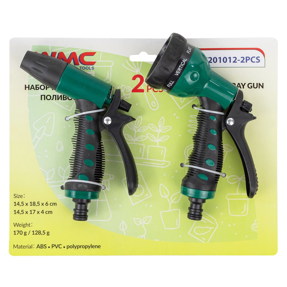 Пистолет-распылитель WMS Tools пластиковый, 2 шт./к-т WMC-TG7201012-2PCS(56248)