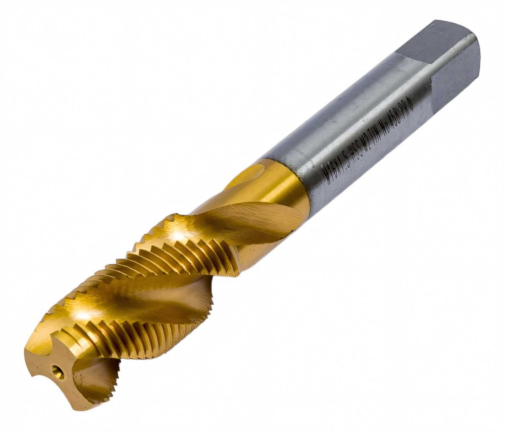 Метчик M16x1,5 HSS M2 TiN спиральный ПрофОснастка №458 арт. 50221058