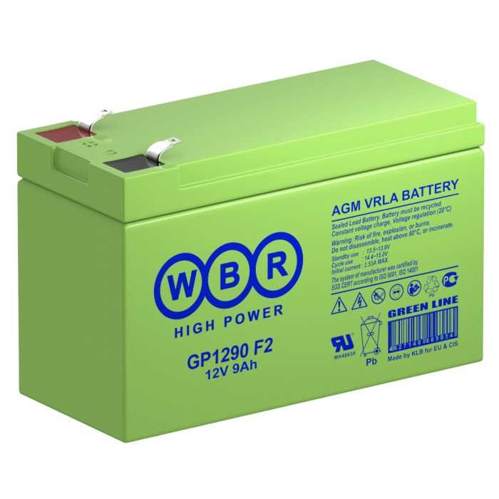 Аккумулятор для ИБП WBR GP1290 F2 12В, 9 Ач УТ-00000213