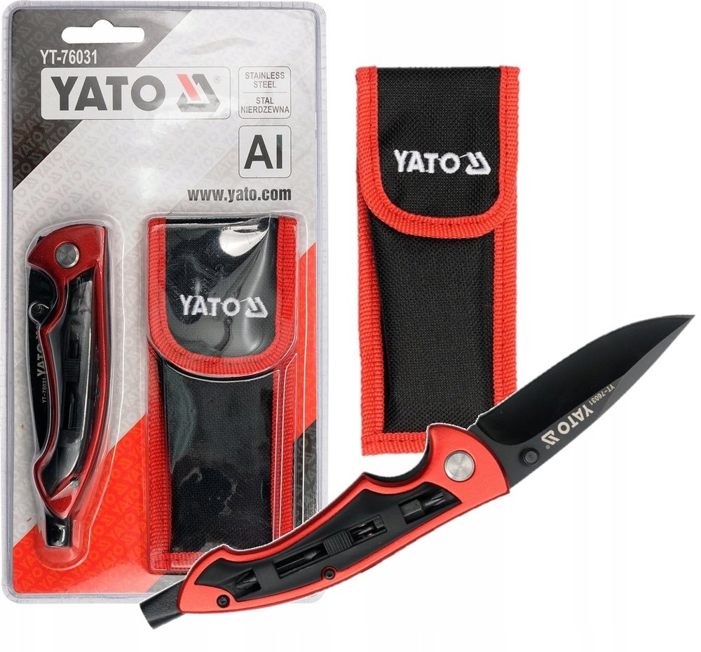 Нож YATO складной с битами YT-76031 371576031 092 1