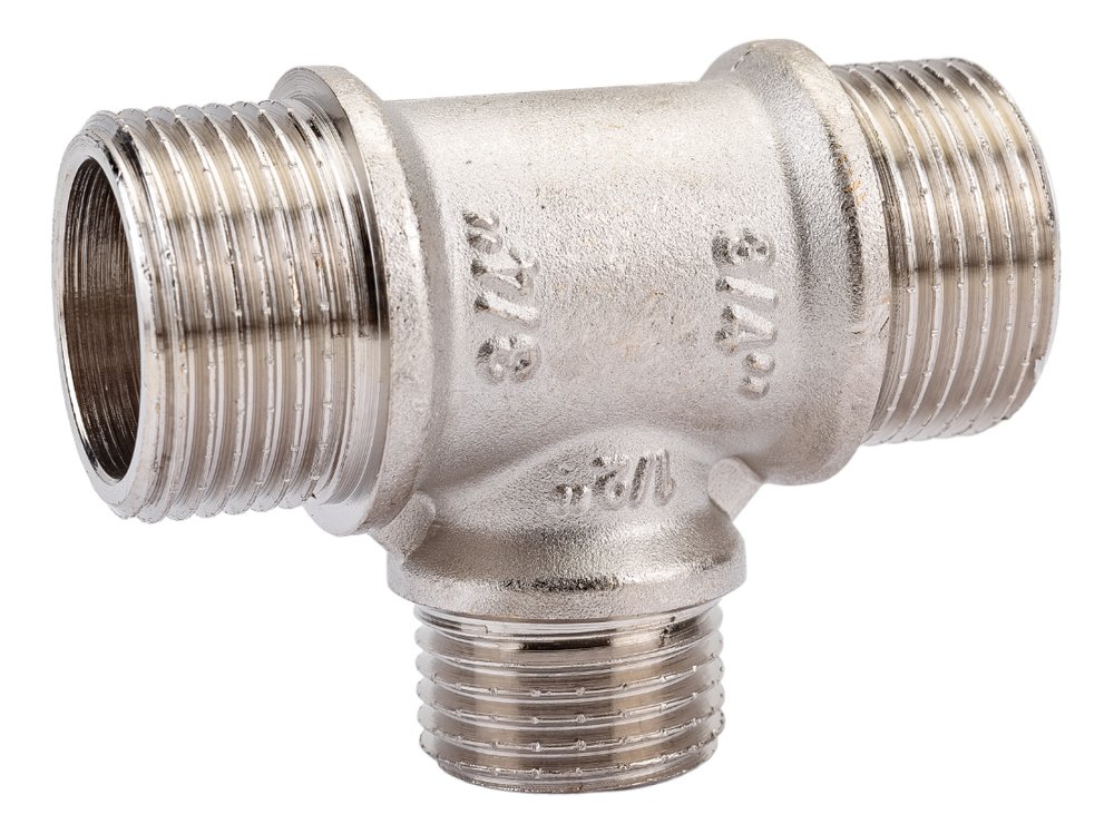 Переходной тройник Valtec 3/4'х1/2'х3/4' наружный-наружный-наружный VTr.131.RN.050405