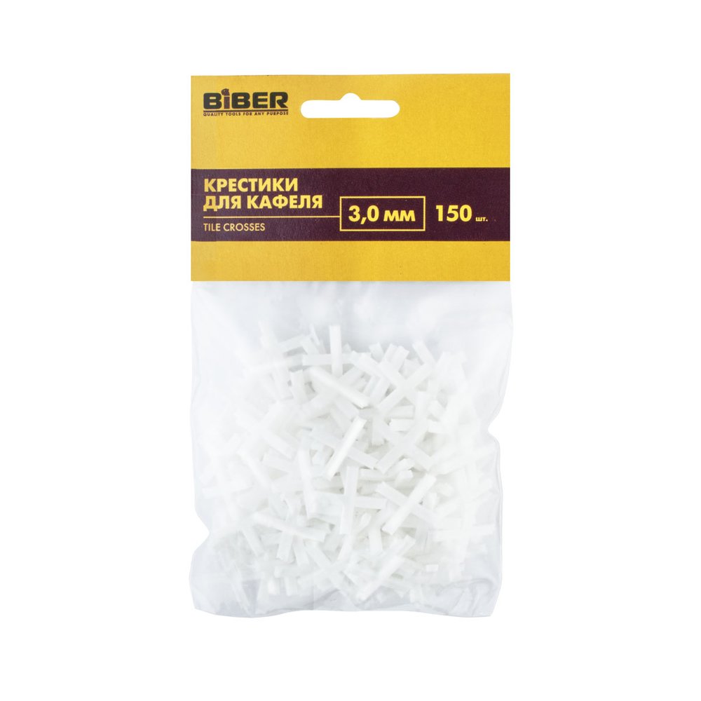 Крестики для кафеля (150 шт, 3 мм) Biber 55604 тов-080350