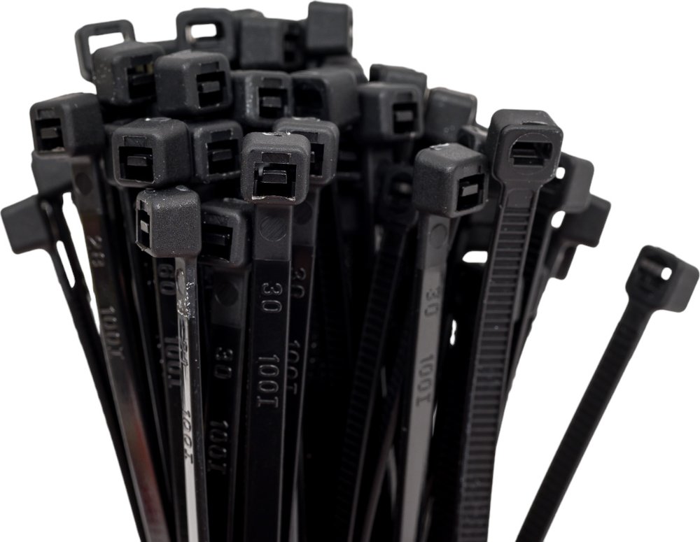 Нейлоновые стяжки Fortisflex КСС 4x100 мм, черный, 100 шт. 89904