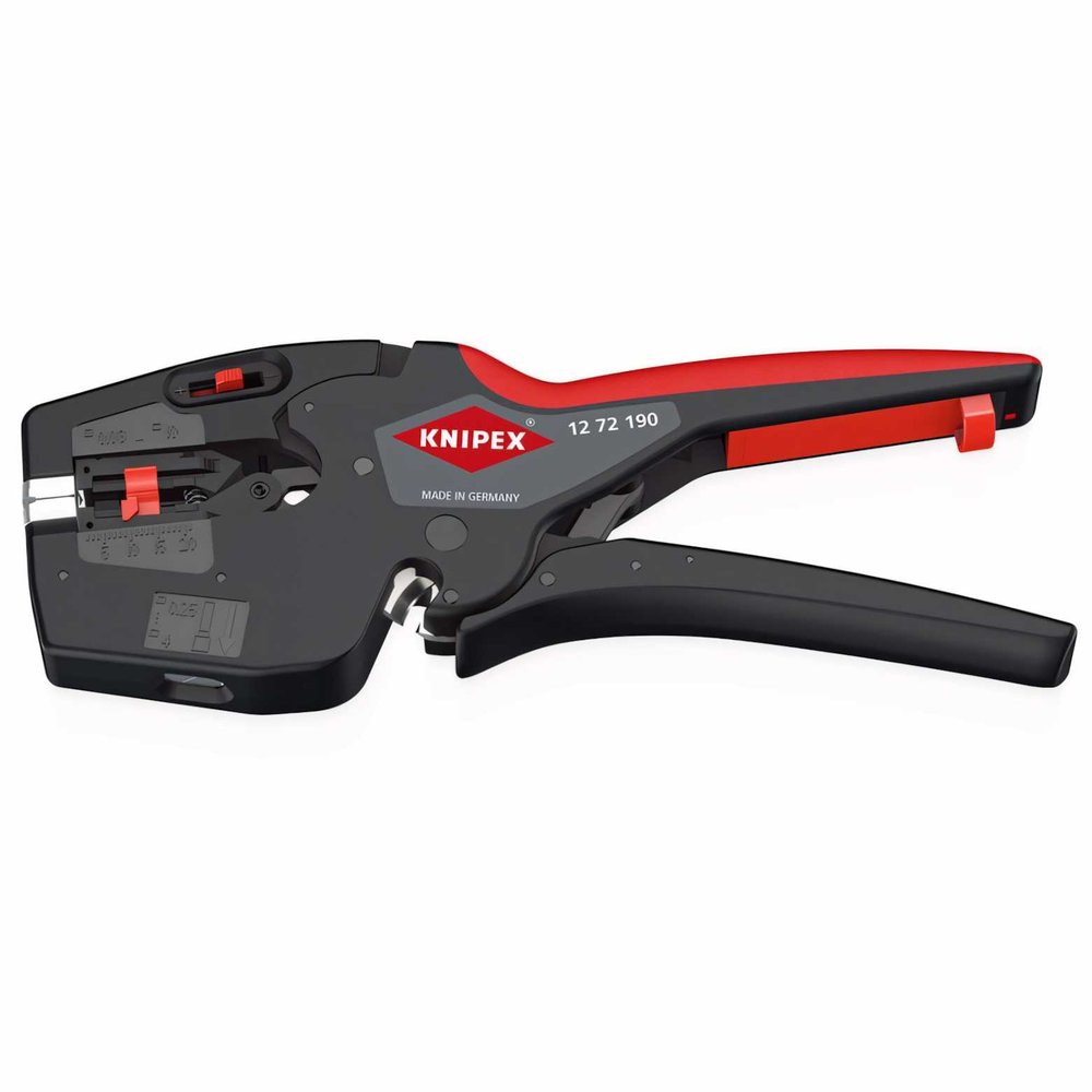 Автоматический стриппер Knipex NexStrip 3-в-1, O 0.03-10 мм AWG 32-8, рез до 10 мм, обжим: квадрат, 0.25-4 мм, 2x2.5 мм, 190 мм, SB KN-1272190SB
