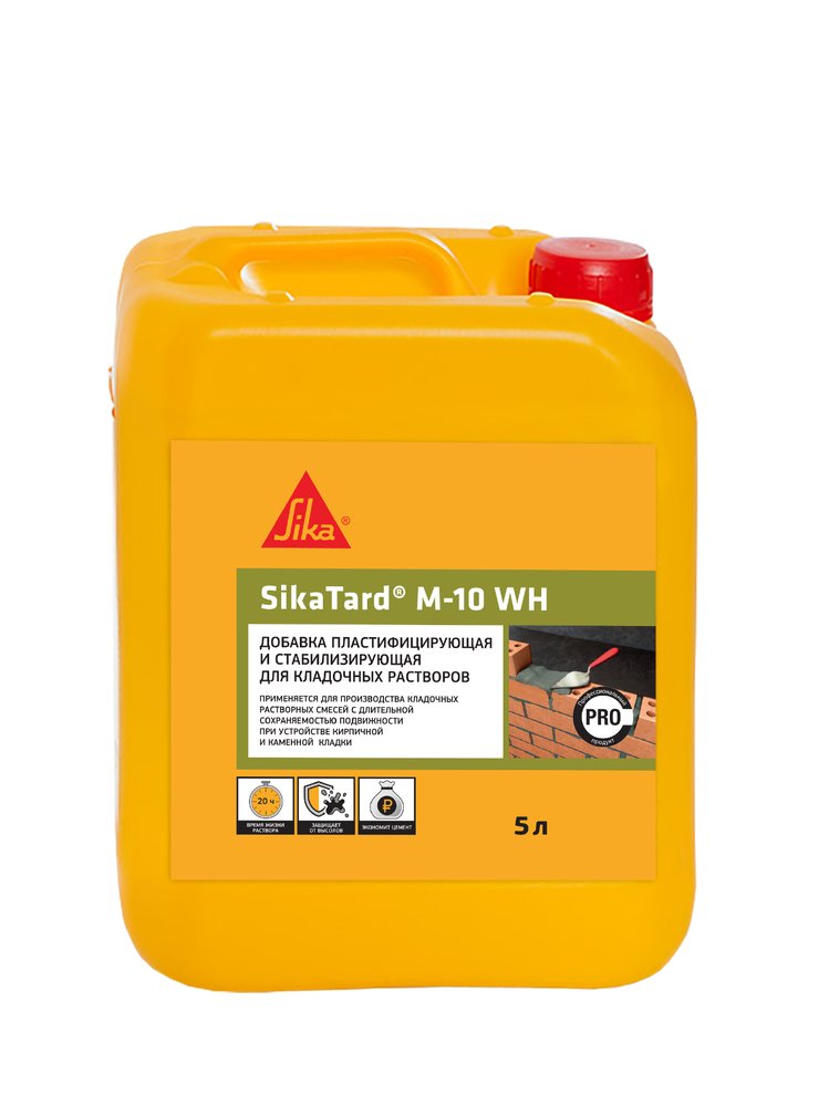 Комплексная добавка для кладочных растворов SIKA Tard M-10 WH Канистра 5л. 670396