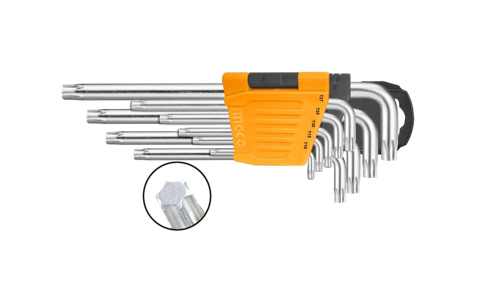 Набор шестигранников INGCO TORX  Т10-Т50мм Long INDUSTRIAL HHK13091