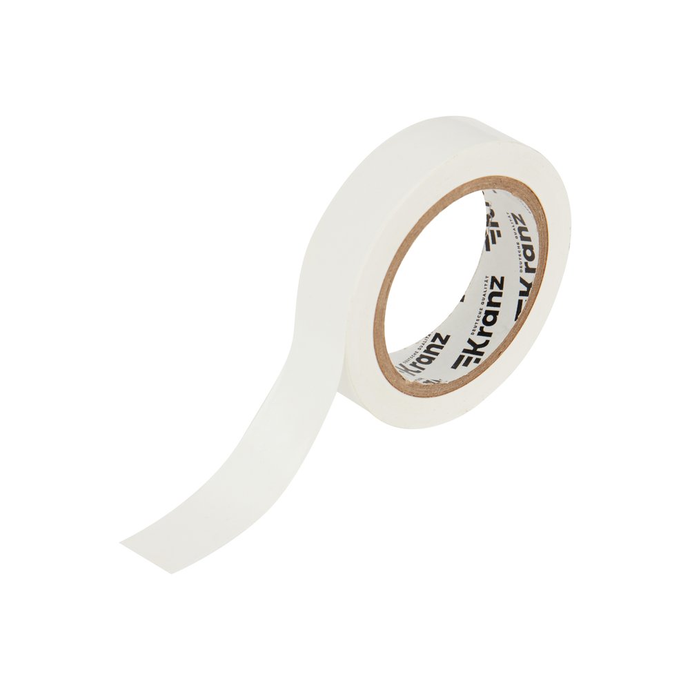 Изолента ПВХ KRANZ 0,13х15 мм, 10 м, белая KR-09-2001