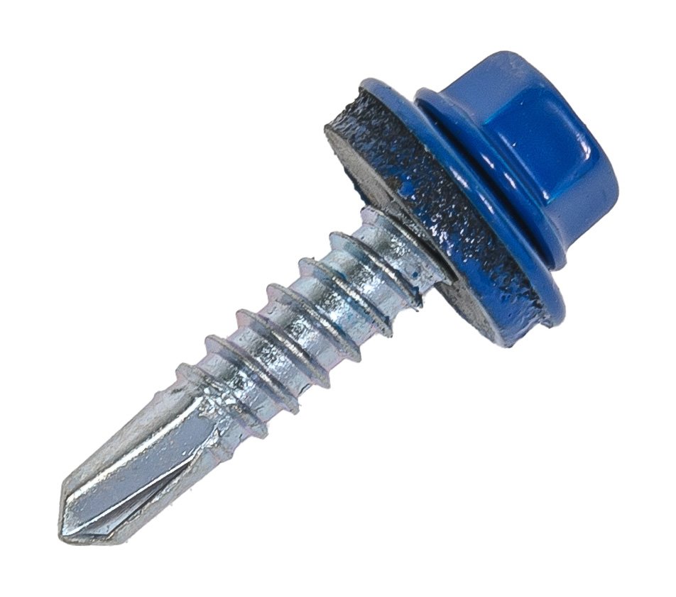 Кровельный саморез Daxmer 5,5x25 RAL 5005 сверло №3, 250 шт 00000304301