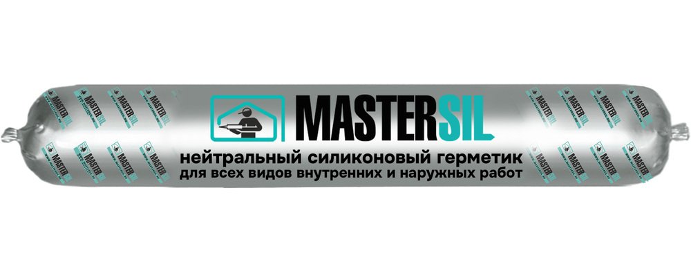 Силиконовый герметик Mastersil (нейтральный, серый, 600 мл) 1714