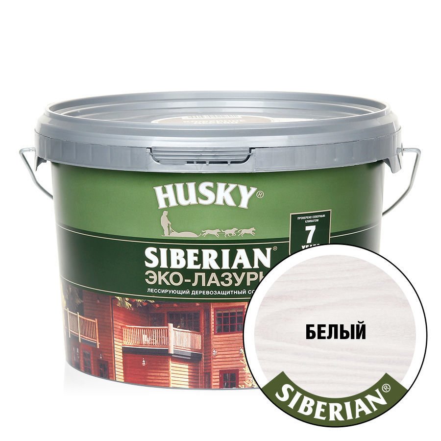Эко-лазурь HUSKY белый 2,5 л 25192