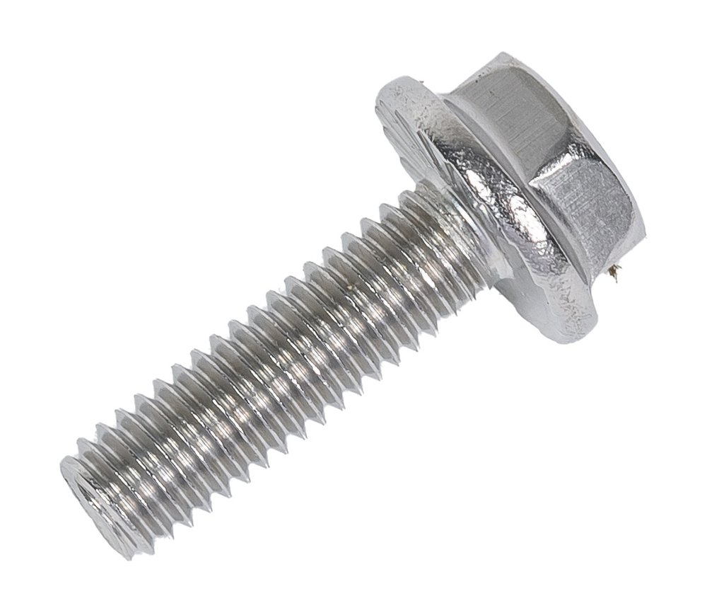 Болт с фланцем Insparion DIN 6921, А2 нержавеющий, М6x20, рифленый (10 шт) С1-00001957