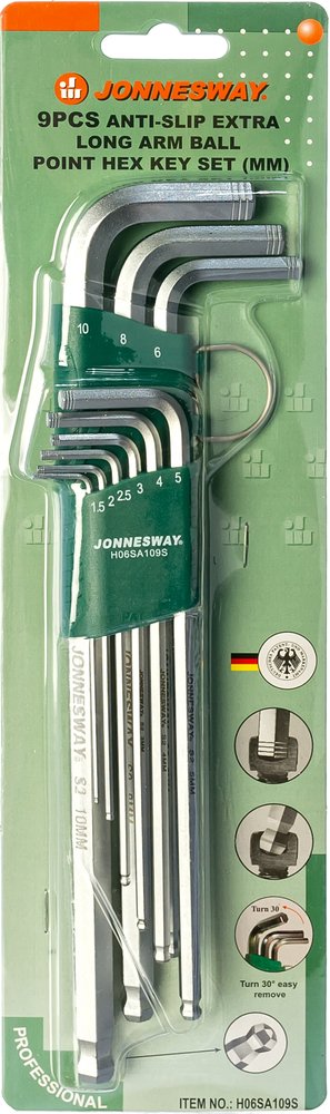 Набор торцевых шестигранных ключей X-TRA LONG Jonnesway H06SA109S