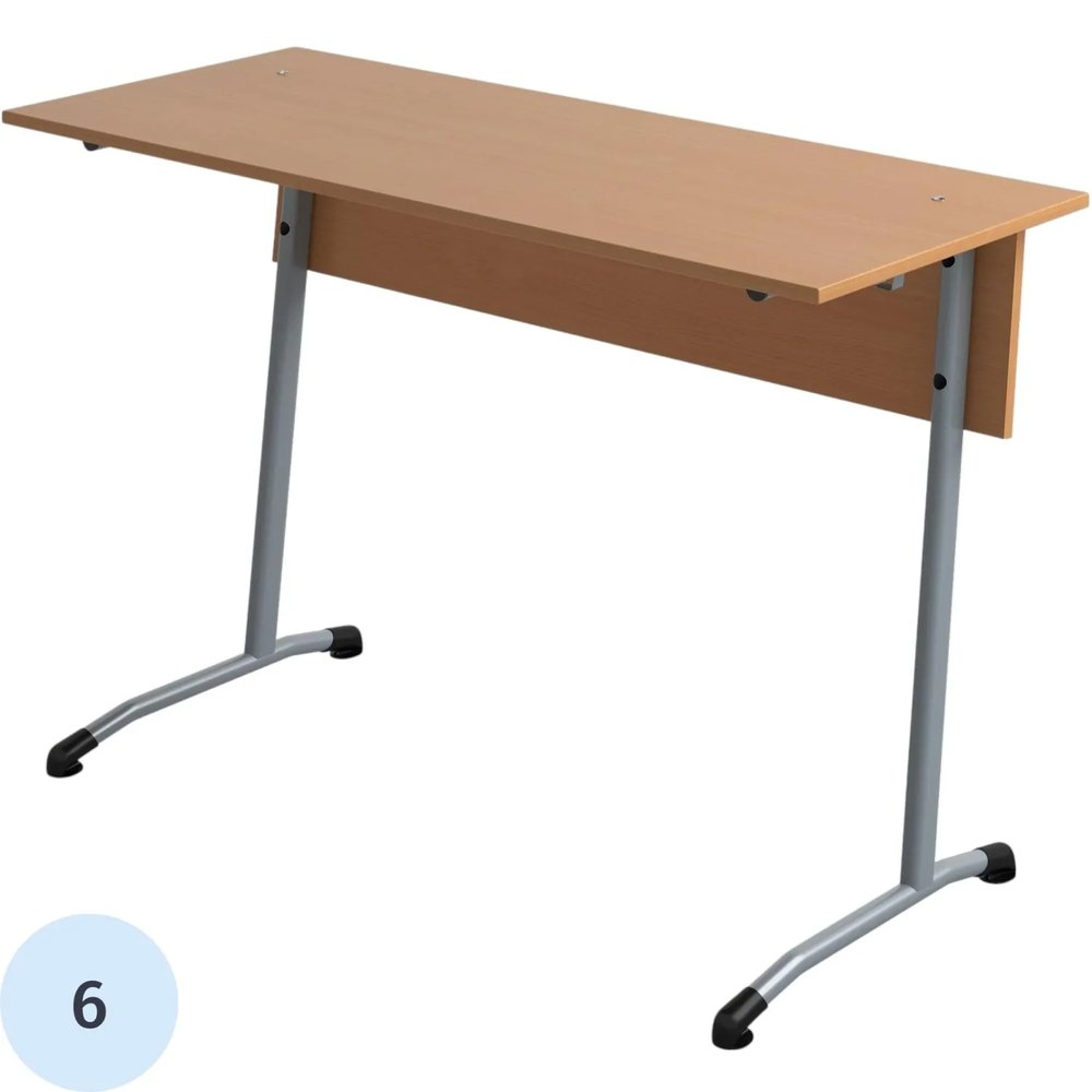 Парта МЕТ_ Стол ученический Гармония 2-местный 6г.р. бук/серый