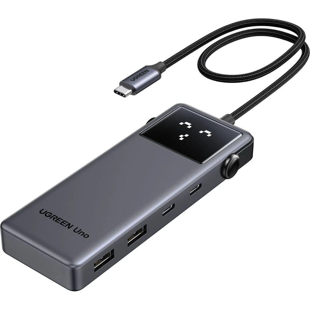 Разветвитель USB Ugreen CM888(35998)UNO6in1 4K@60Hz USB-C/HDMI/USB-A/PD сер
