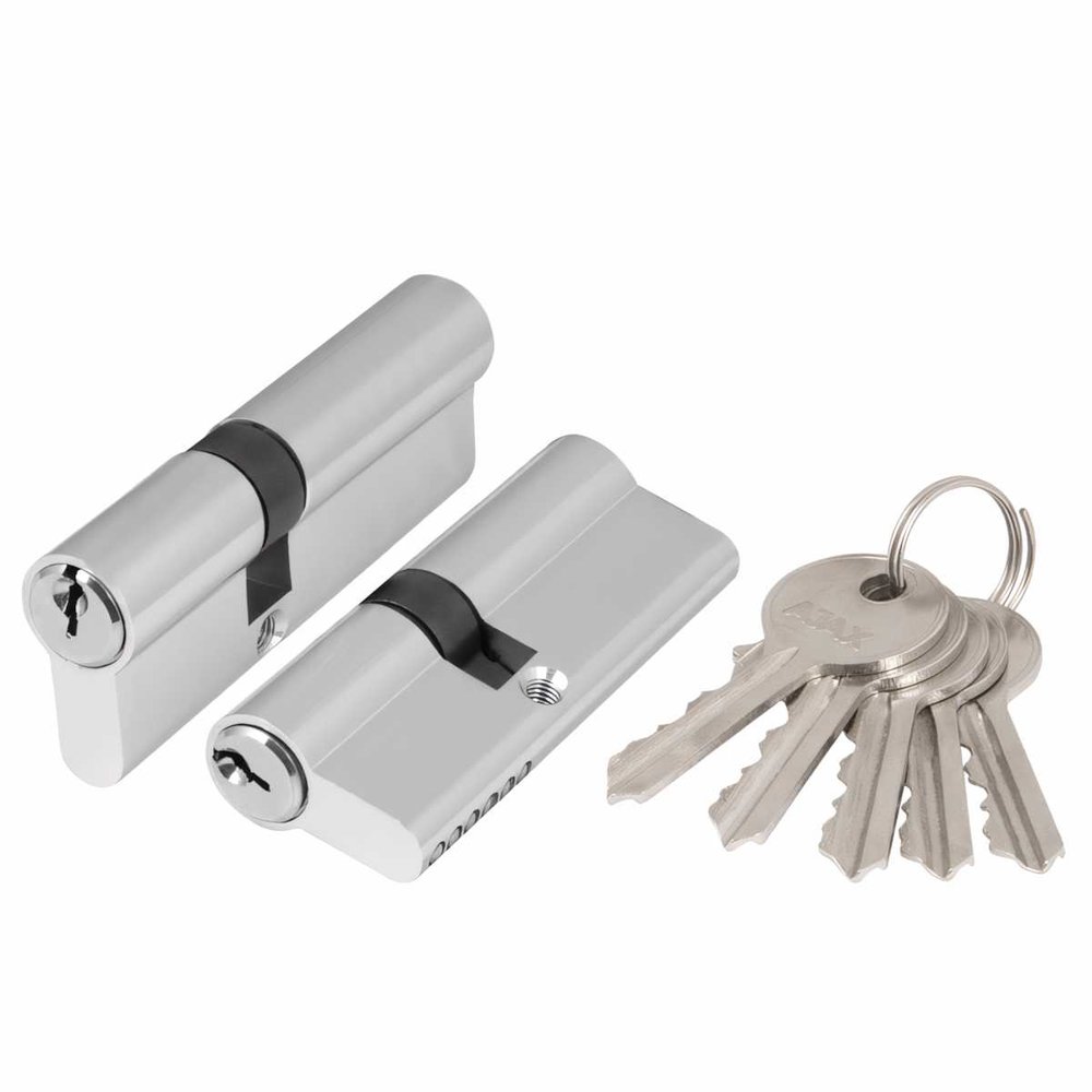 Цилиндровый механизм AJAX AX100/60 mm 25+10+25 CP хром 5 кл. 39831