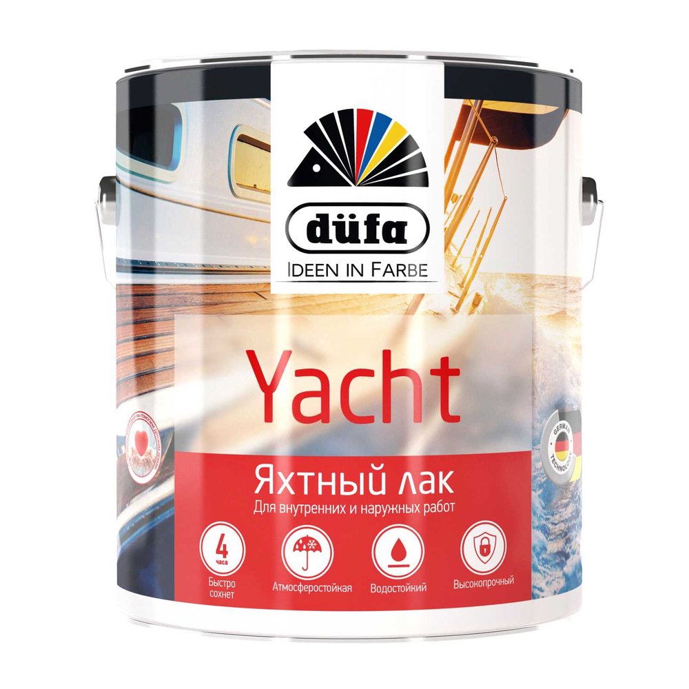 Лак яхтный полуматовый Dufa YACHT 2 л МП00-009412