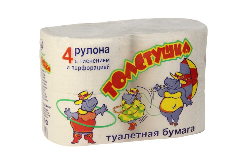 Туалетная бумага Lizzi 'Толстушка' 2-слоя, 4 рулона 1-3936