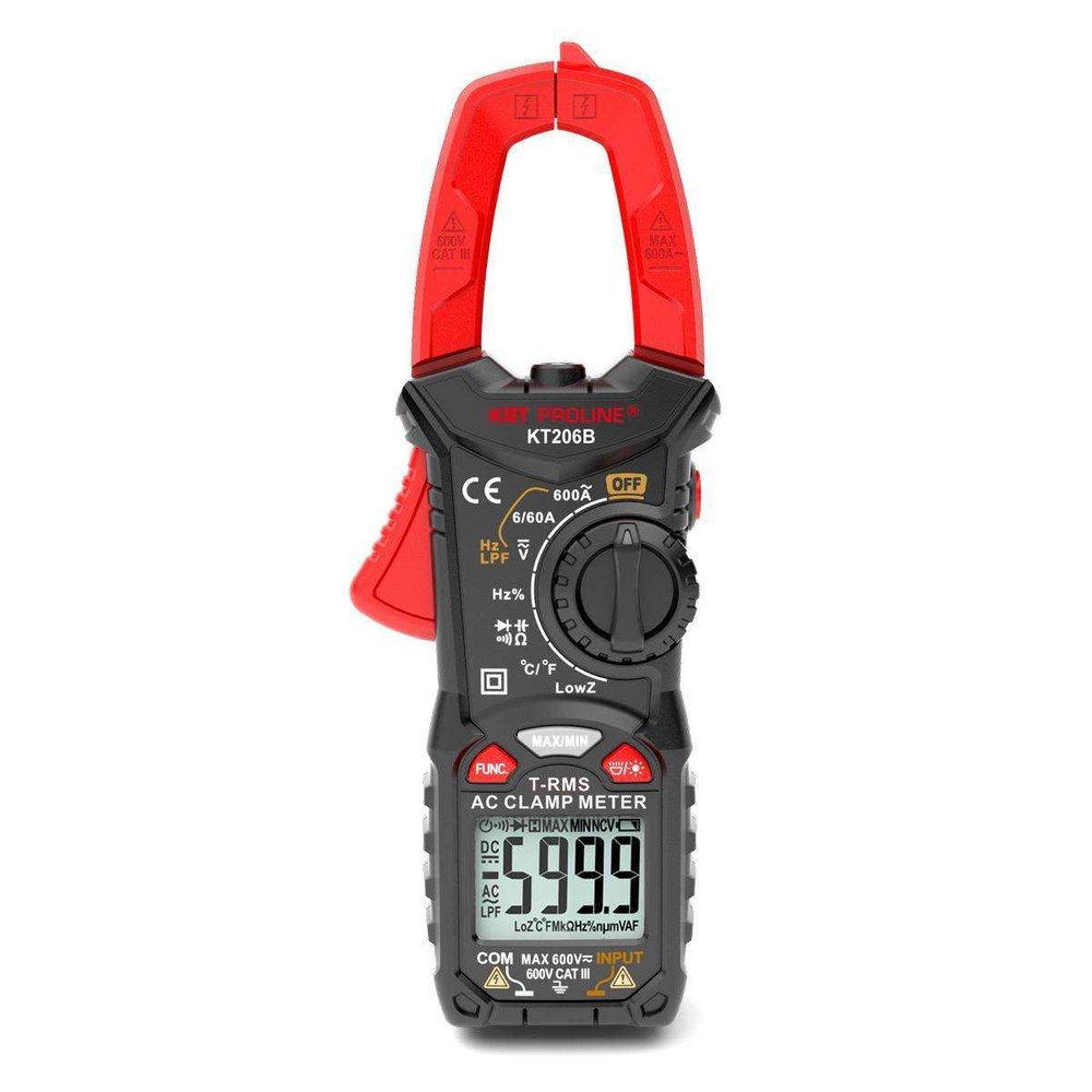 Цифровые токовые клещи КВТ KT 206B PROLINE 79130