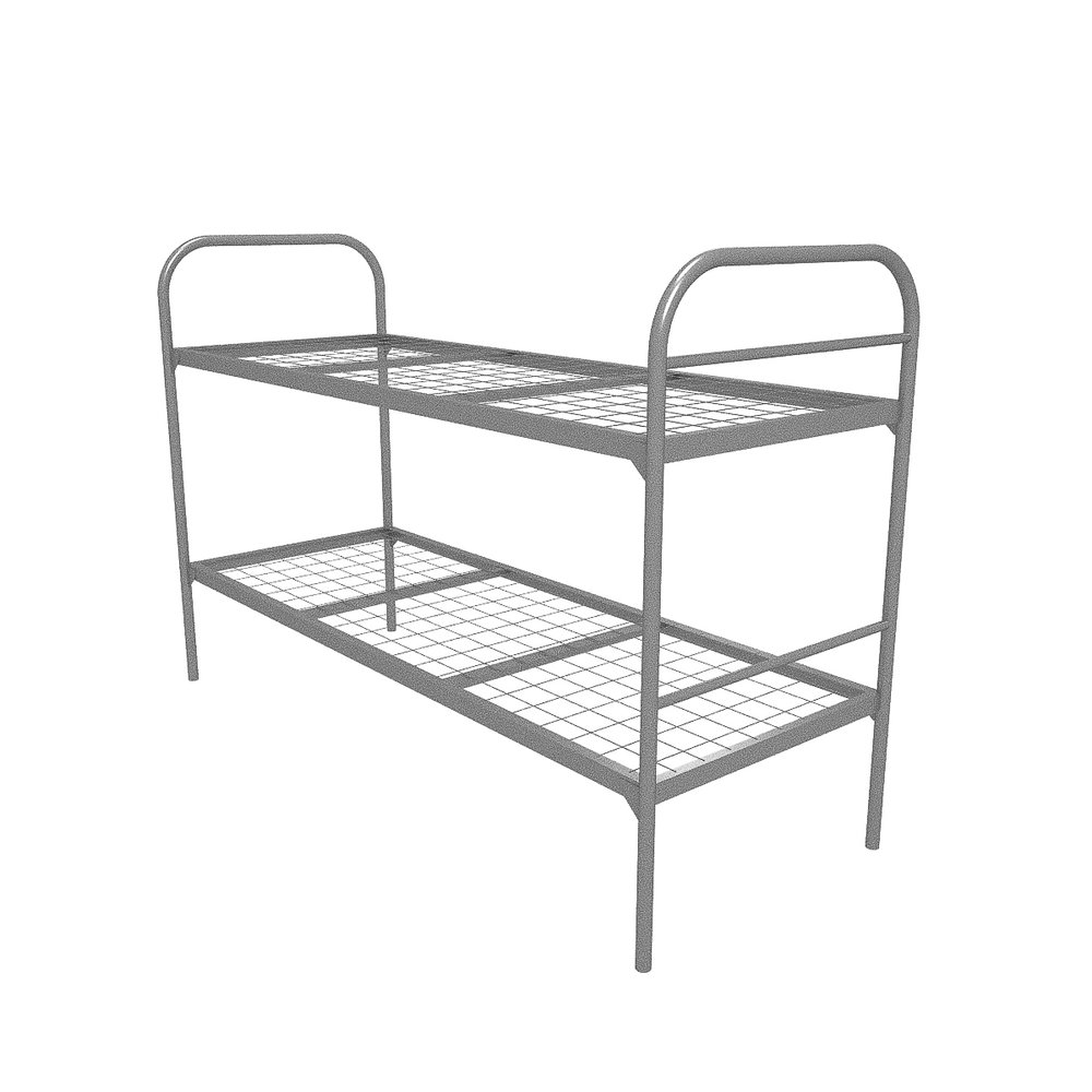 Двухъярусная металлическая кровать Sebmet 800x1900, сетка 100x100, 2 перемычки (Б+2) К2-80190-10050-2П