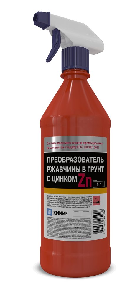Преобразователь ржавчины ХИМИК с цинком,1 л, триггер 66161208