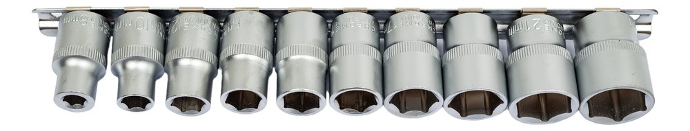Набор головок 6-гранных (10 пр, 1/2', 8-22 мм) СЕРВИС КЛЮЧ 77550
