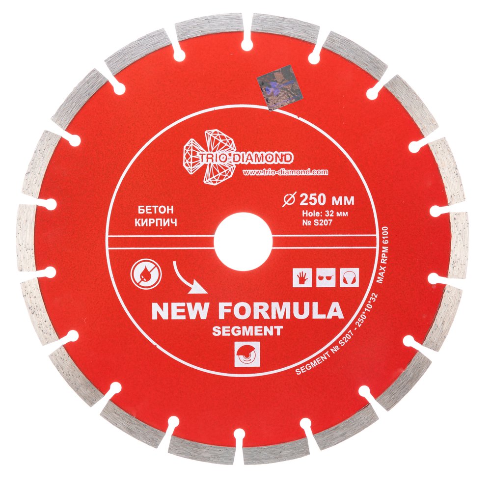 Диск алмазный отрезной TRIO-DIAMOND 250x32/25.4 New Formula Segment S207