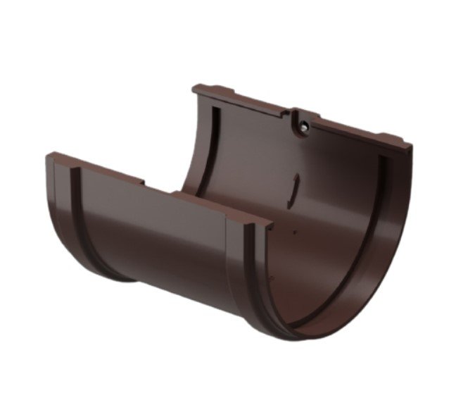 Соединитель желобов Docke STANDARD 120 мм., темно-коричневый PVTE-1023